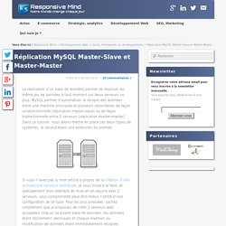 Tutoriel : réplication MySQL master-master ou master-slave