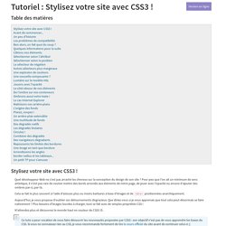 Stylisez votre site avec CSS3 !