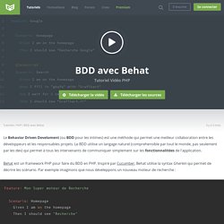 Tutoriel Vidéo PHP BDD avec Behat