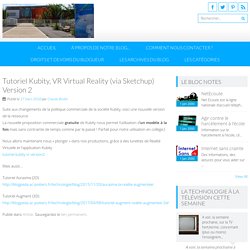 Tutoriel Kubity, VR Virtual Reality (via Sketchup) Version 2