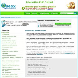 Tutoriels - Cours PHP, Mysql / SQL Et Base De Données.