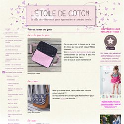 Tutoriels gratuits de sacs en tous genres - Le site pour apprendre à coudre seul(e)! !