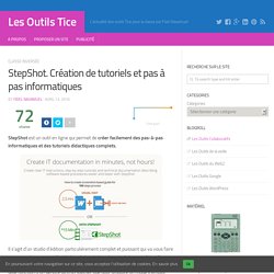 StepShot. Création de tutoriels et pas à pas informatiques