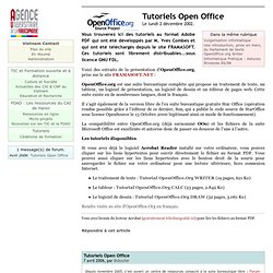 Tutoriels Open Office