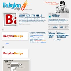 Logo et Texte style Web 2.0 - Babylon-Design - Tutoriaux WebDesign : Adobe Photoshop, XHTML/CSS, Accessibilité