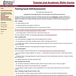 Tutoring Cycle Self-Assessment