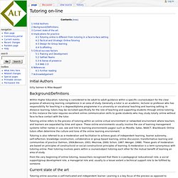 Tutoring on-line - ALT_Wiki