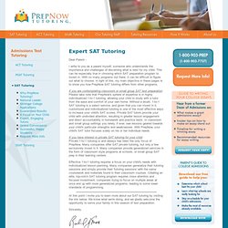 Work with a private SAT Tutor from PrepNow.