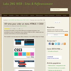 10 tutos pour créer un menu HTML5 / CSS3