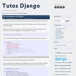 Tutos Django - Les formulaires en Django