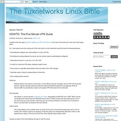 HOWTO: The Five Minute VPN Guide
