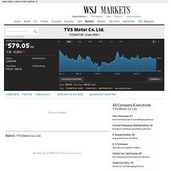 TVSMOTOR.IN Company Profile & Executives - TVS Motor Co. Ltd. - Wall Street Journal