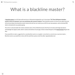 TW blackline masters