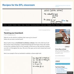 Recipes for the EFL classroom