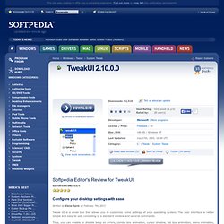 Download TweakUI 2.10 Free - TweakUI is a free tweak tool from Microsoft