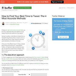 How To Find Your Best Time To Tweet: The 4 Most Accurate Methods