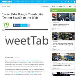 TweetTabs Brings Client-Like Twitter Search to the Web