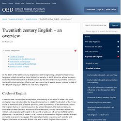 Twentieth century English - an overview