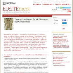 Twenty-One Poems for AP Literature and Composition