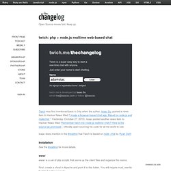 twich: php + node.js realtime web-based chat