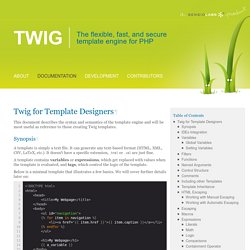 Twig for Template Designers
