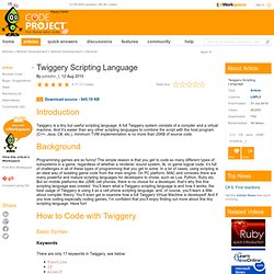 Twiggery Scripting Language