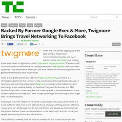 Backed By Former Google Exec & More, Twigmore Brings Travel Networking To Facebook