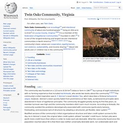 Twin Oaks Community, Virginia