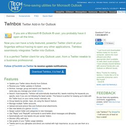 Outlook + Twitter = OutTwit.
