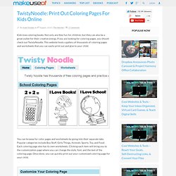 TwistyNoodle: Print Out Coloring Pages For Kids Online