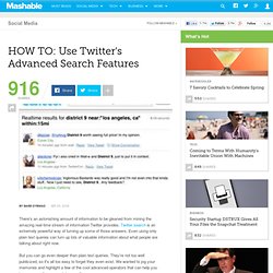 HOW TO: Use Twitter’s Advanced Search Features
