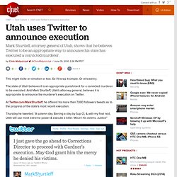 Utah uses Twitter to announce execution