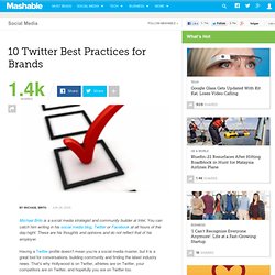 10 best practices on twitter for brands