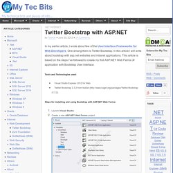 Twitter Bootstrap with ASP.NET