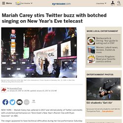 Mariah Carey stirs Twitter buzz with botched singing on New Year's Eve telecast