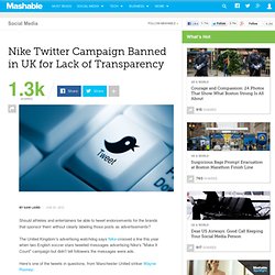 Nike Twitter Campaign Banned in UK for Lack of Transparency