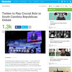 Twitter to Play Crucial Role in South Carolina Republican Debate