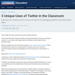 #2 of 5 Unique Uses of Twitter in the Classroom