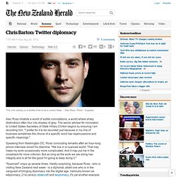 Chris Barton: Twitter diplomacy - Business