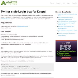 Twitter style Login box for Drupal