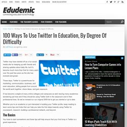 100 Ways To Use Twitter In Education, By Degree Of Difficulty