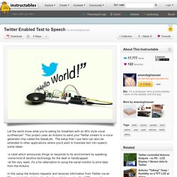 Twitter Enabled Text to Speech