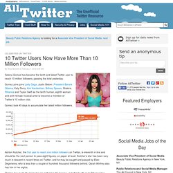 10 Twitter Users Now Have More Than 10 Million Followers