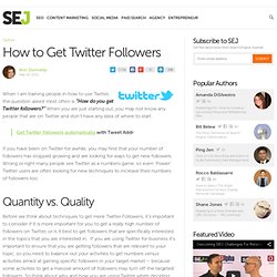 How to Get Twitter Followers