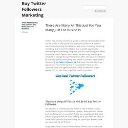 Buy Twitter Followers Marketing
