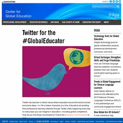 Twitter for the #GlobalEducator