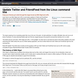 Update Twitter and FriendFeed from the Linux command line