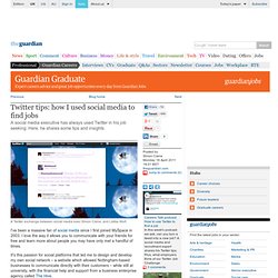 Twitter tips: how I used social media to find jobs