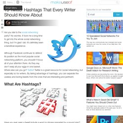 15 Twitter Hashtags That Every Writer Should Know About