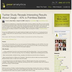 Twitter Study Reveals Interesting Results - 40% is &quot;Pointless Babble&quot;